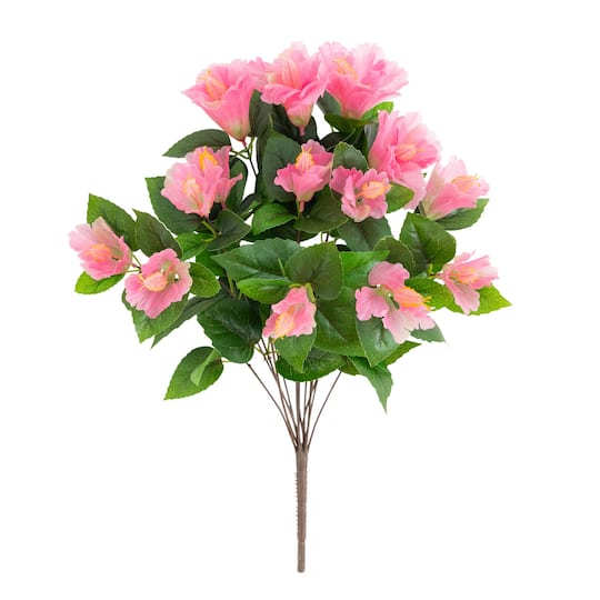 19" UV Resistant Artificial Hibiscus Bushes, 3ct.